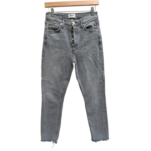 Agolde Nico Washed Gray Denim Jeans Size 26 - Picture 1 of 9